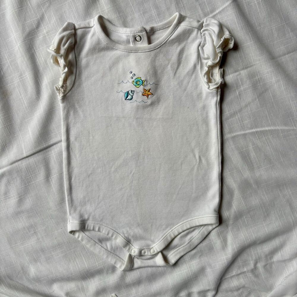 Vintage Y2K Gymboree Fish Onesie - Size 18-24M
